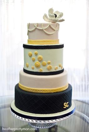 Chalnel Wedding Cake- Sweet Cakes by Rebecca